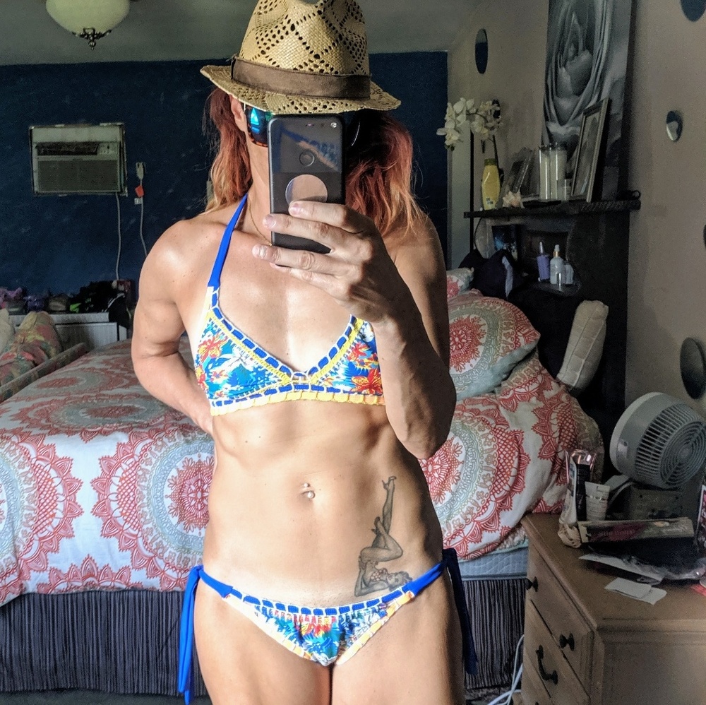 Tropical blue bikini